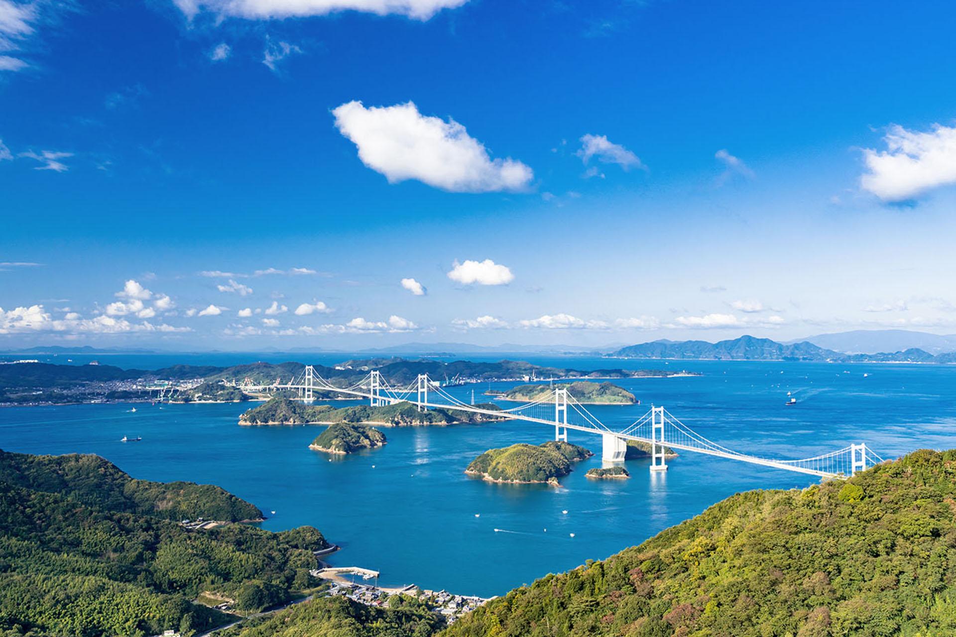 日本四國地理示意圖