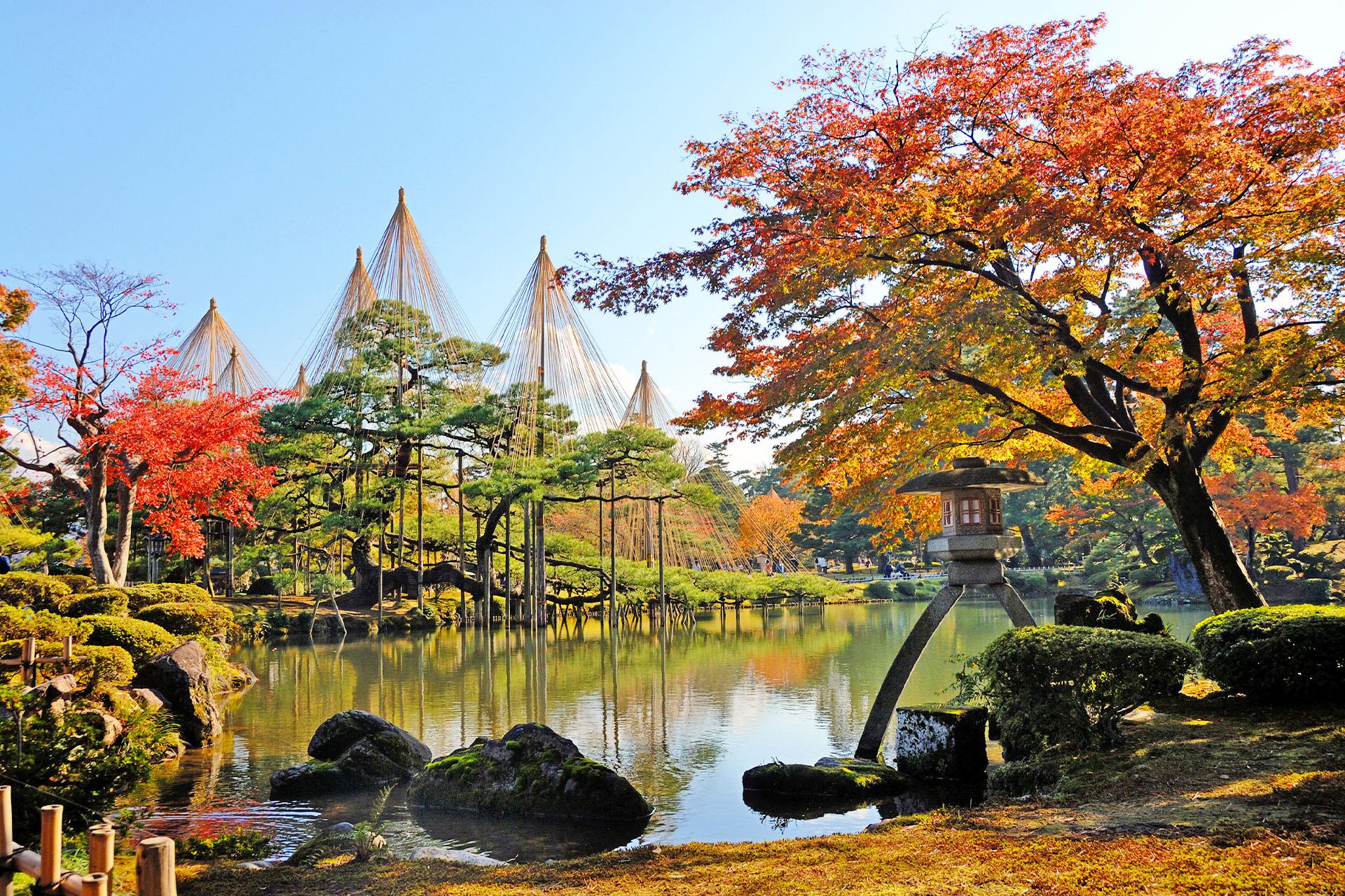 兼六園景色示意圖