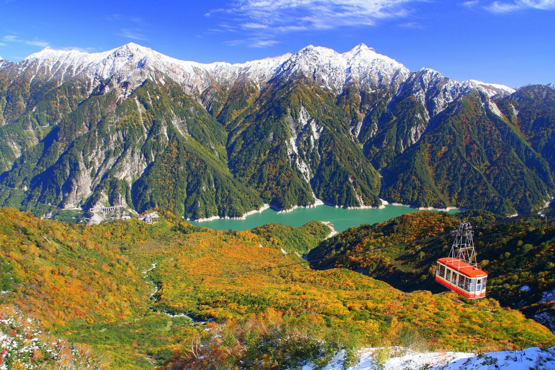 北陸地區自然景觀示意圖