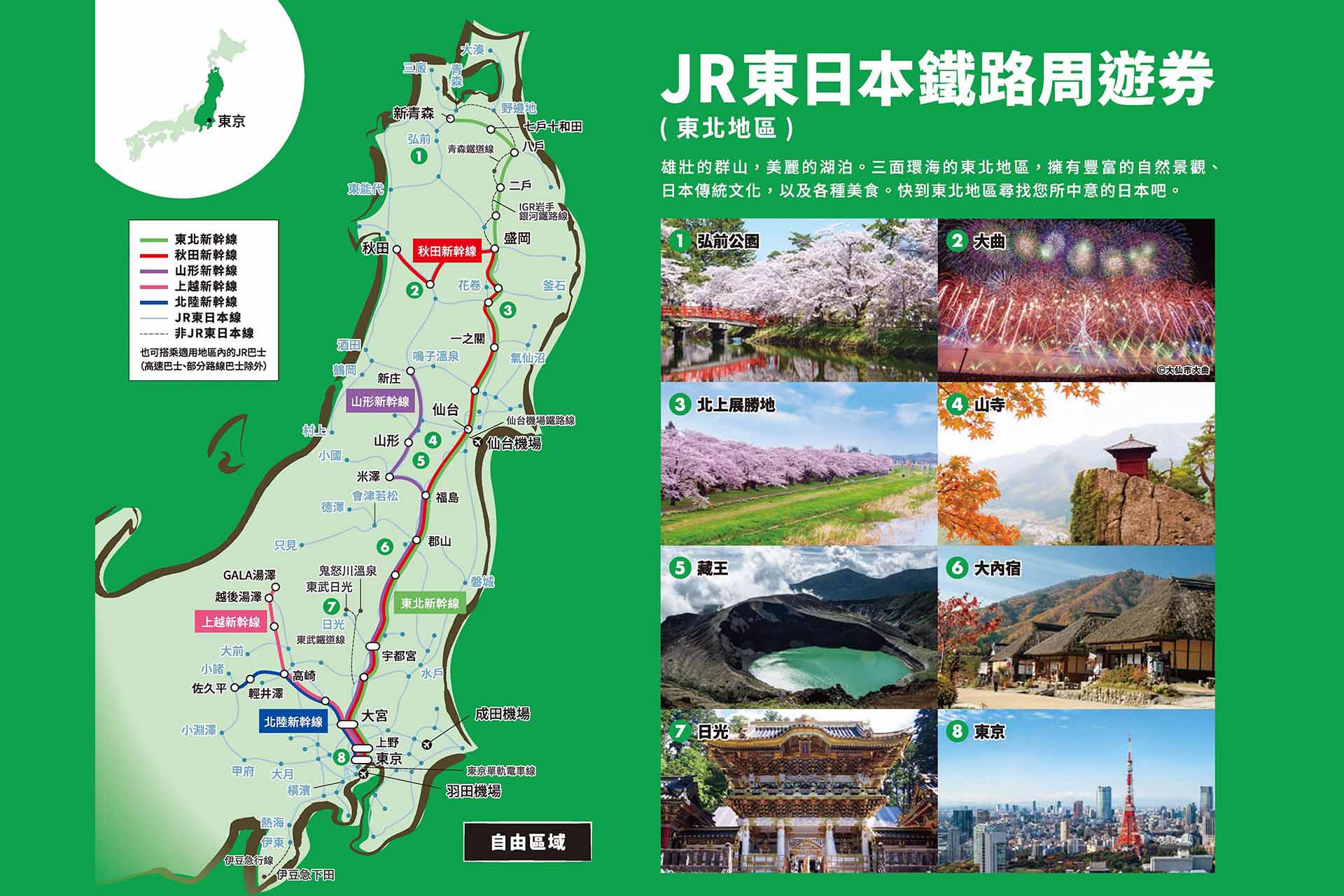 日本東北交通示意圖