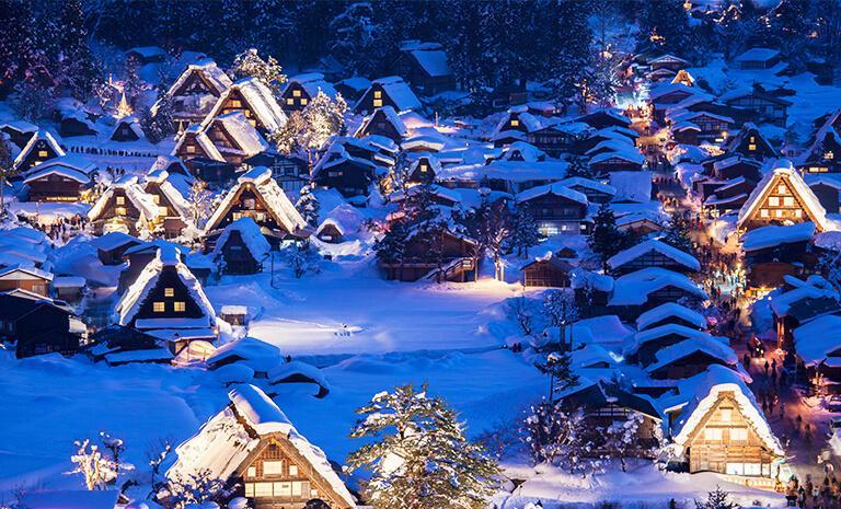 雪戀白川鄉.合掌村點燈7日 - 結之庄溫泉御宿.兼六園冬情詩.名花之里燈彩